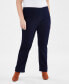 Фото #1 товара Plus Size Mid Rise Straight-Leg Pull-On Jeans, Created for Macy's