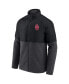 ფოტო #3 პროდუქტის Men's Black, Heathered Charcoal Oklahoma Sooners Durable Raglan Full-Zip Jacket