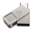 V7 VF3128GTC - 128 GB - USB Type-A / USB Type-C - 3.2 Gen 1 (3.1 Gen 1) - 150 MB/s - Swivel - Silver