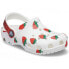 Сабо белые CROCS Classic Food Print Clog K