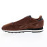 Фото #5 товара Reebok Classic Leather Mens Brown Suede Lace Up Lifestyle Sneakers Shoes