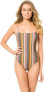 Фото #1 товара O'Neill 169963 Womens Lora One-Piece Striped Open Back Swimsuit Size M