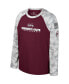 ფოტო #3 პროდუქტის Big Boys Maroon, Camo Mississippi State Bulldogs OHT Military-Inspired Appreciation Dark Star Raglan Long Sleeve T-shirt