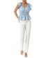 ფოტო #4 პროდუქტის Women's Nyra Cotton Flutter-Sleeve Blouse