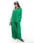 Фото #1 товара Esmee textured long sleeve beach shirt co-ord in green