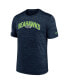 Фото #2 товара Men's College Navy Seattle Seahawks Velocity Athletic Stack Performance T-shirt