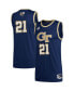 ფოტო #2 პროდუქტის Men's Number 21 Navy Georgia Tech Yellow Jackets Swingman Basketball Jersey