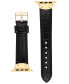 Фото #2 товара Ремешок для часов Anne Klein Черный кожаный бандж Genuine Leather Band совместим с Apple Watch 42/44/45/Ultra/Ultra 2