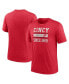 Men's Heather Red Cincinnati Reds Cooperstown Collection Local Stack Tri-Blend T-Shirt