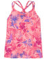 Фото #6 товара Футболка с рисунком для девочек Carterʻs Kid Floral Print Criss-Cross Tank