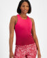 Women's Ombré Shelf-Bra Racerback Tank Top, Created for Macy's