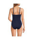 Фото #3 товара Women's Sculpting Suit Chlorine Resistant Targeted Control Draped One Piece Swimsuit