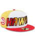 ფოტო #2 პროდუქტის Men's White, Red Atlanta Hawks Back Half 9FIFTY Fitted Hat