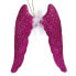 Christmas bauble Angel Wings Fuchsia Plastic Glitter 12,5 x 15 x 2,5 cm (24 Units)