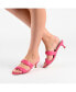 Фото #6 товара Women's Dyllan Double Strap Kitten Heel Dress Sandals