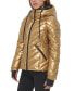 Фото #8 товара Women's Metallic Quilted Hooded Puffer Coat, Created for Macy's
