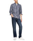 ფოტო #3 პროდუქტის Men's Slim Fit Blur Check Long Sleeve Button-Down Oxford Shirt