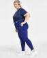 ფოტო #3 პროდუქტის Women's Solid 7/8 Compression Leggings, Created for Macy's