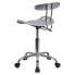 Фото #2 товара Vibrant Silver And Chrome Swivel Task Chair With Tractor Seat
