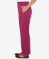 Petite Wine Countryside Seam Pocket Medium Length Pants