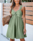 ფოტო #4 პროდუქტის Women's Green Sleeveless Sweetheart Mini Beach Dress