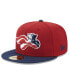 Фото #2 товара Men's Red Somerset Patriots Authentic Collection Alternate Logo 59FIFTY Fitted Hat