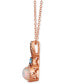 Фото #2 товара Le Vian neopolitan Opal (1/2 ct. t.w.), Blue Topaz (1/10 ct. t.w.), & Diamond (1/4 ct. t.w.) Twist 18" Pendant Necklace in 14k Rose Gold