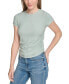 Фото #1 товара Women's Short-Sleeve Side-Ruched Crop Top