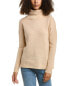 Alashan Back Zip Turtleneck Cashmere Sweater Women's Beige M