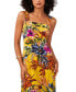Фото #3 товара Women's Floral Print Square Neck Maxi Dress