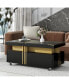 Modern Marble Top Coffee Table With Caster Wheels