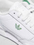 adidas Originals Court Super trainers in white and green