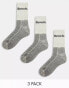 Фото #1 товара Bench Barron 3 pack solid and twisted marl mix boot socks in off white