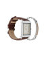 ფოტო #2 პროდუქტის Men's Analog Brown Croc Leather Strap Watch 33mm Bracelet Gift Set