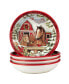 Фото #2 товара Homestead Christmas 4 Piece Soup Bowl Set
