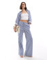 Edited oversized shirt co-ord in blue stripe