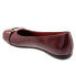 Фото #5 товара Trotters Sizzle Sign T1251-654 Womens Burgundy Extra Wide Ballet Flats Shoes