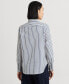 Фото #2 товара Petite Striped Roll-Tab Shirt