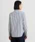 Petite Striped Roll-Tab Shirt