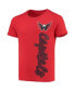 Big Girls Red Washington Capitals Chenille Script T-shirt