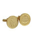 ფოტო #1 პროდუქტის 24k Gold Layered Indian Head Coin Cuff Links