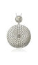 Фото #2 товара Suzy Levian New York suzy Levian Sterling Silver Cubic Zirconia Pave Circle Large Disk Pendant Necklace