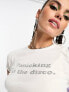 Фото #7 товара Basic Pleasure Mode burnout disco motif tshirt in white