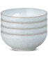 Фото #1 товара White Speckle Stoneware Coupe Cereal Bowls, Set of 4