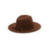 Фото #1 товара Time and Tru Women’s Felt Fedora Hat With Beaded Trim Brown 100% Polyester