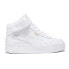 Фото #1 товара Puma Carina Street Mid Perforated Platform Womens White Sneakers Casual Shoes 3
