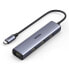 Фото #1 товара Rozdzielacz rozgałęźnik HUB USB-C na 4x USB 3.2 srebrny