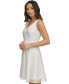 Women's Grid Cutout Sleeveless A-Line Dress