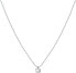 Glittering silver necklace with Tesori SAIW98 crystal (chain, pendant)