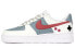 【定制球鞋】 Nike Air Force 1 Low 合成革 游戏机 涂鸦 复古 做旧 低帮 板鞋 女款 灰红 / Кроссовки Nike Air Force DD8959-100